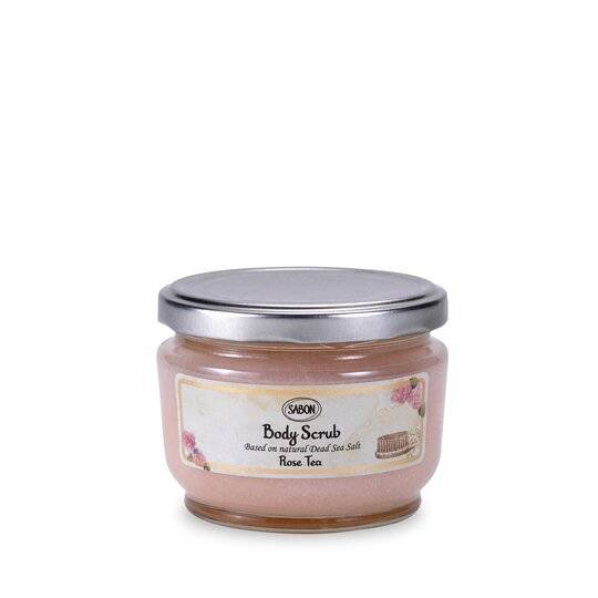 Kleines Körper-Peeling Rosentee