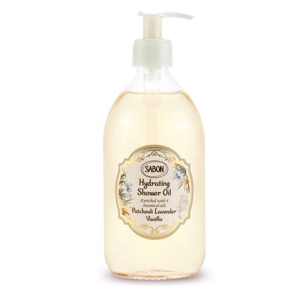 Shower Oil Patchouli - Lavender - Vanilla, 500 ml | SABON Romania
