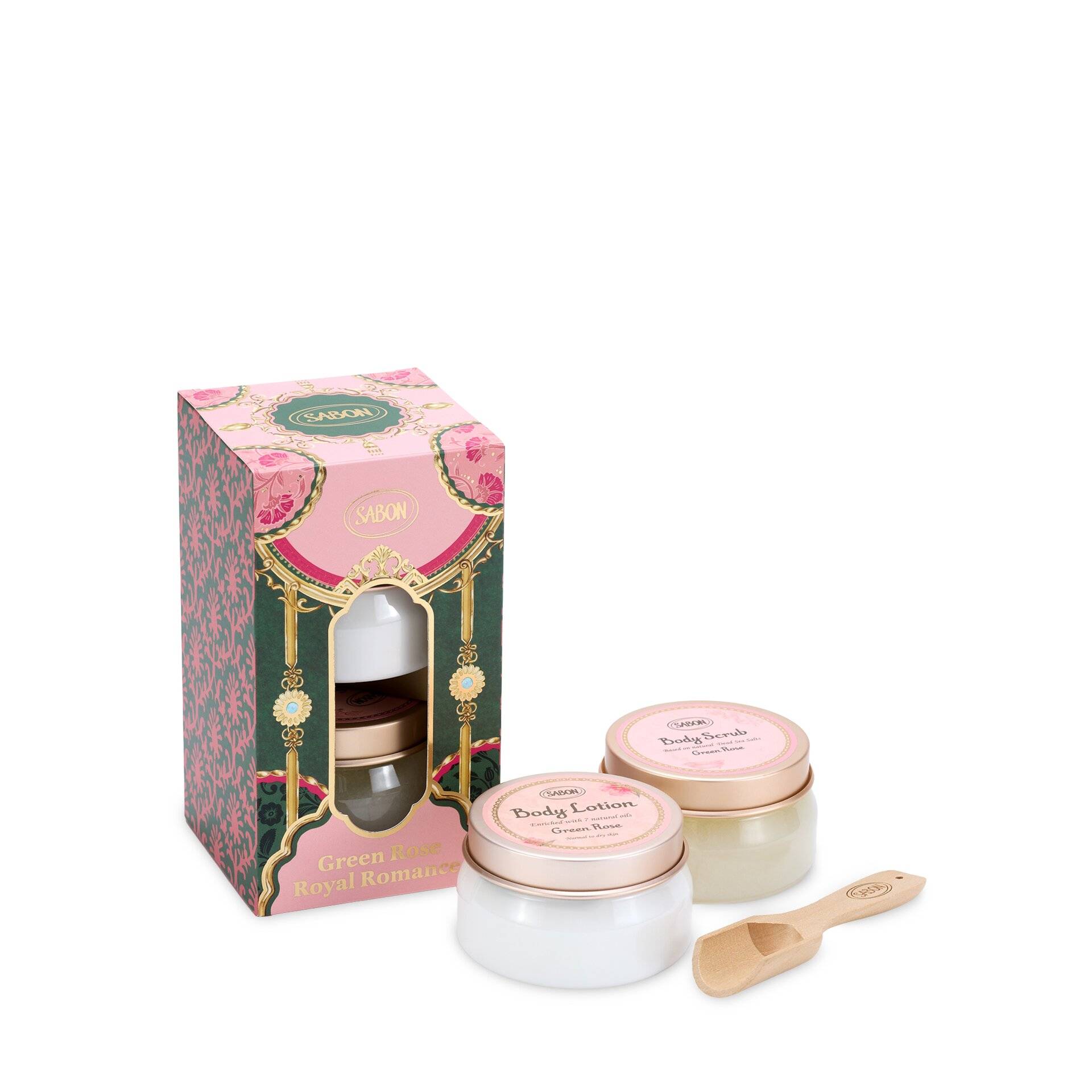 Set cadou Majestic Gala - Green Rose Royal Romance