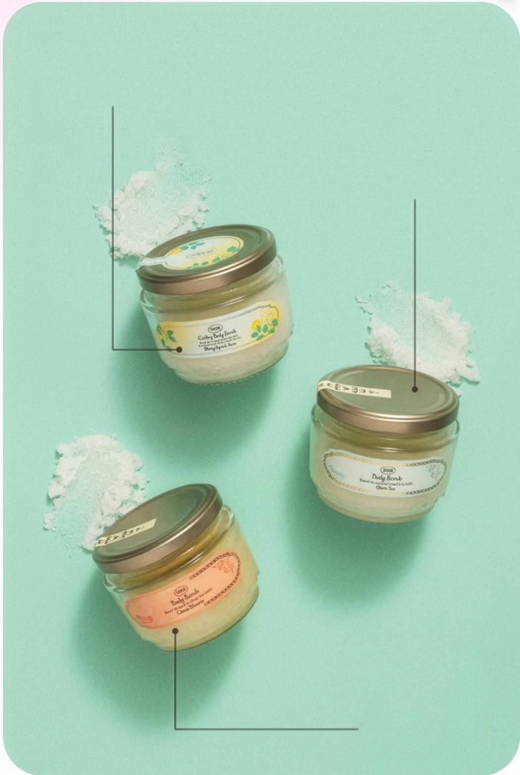 Cooling Body Scrub Minty Yuzu / Body Scrub White Tea / Body Scrub Citrus Blossom